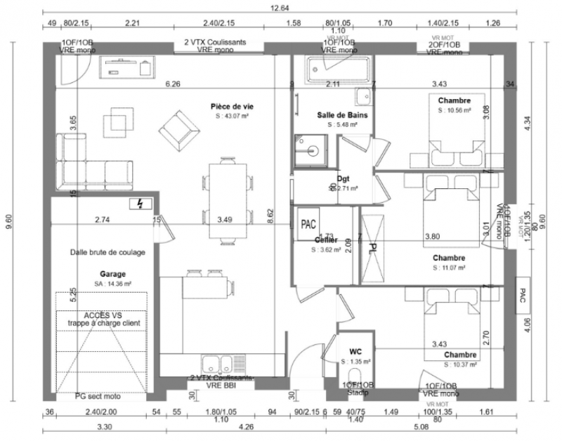 Construction d'une maison Sains-en-Gohelle (62114) 217 460 &euro;