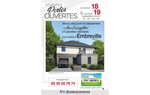 Portes Ouvertes à Embreville (80570) les 18/01/2019 et 19/01/2019