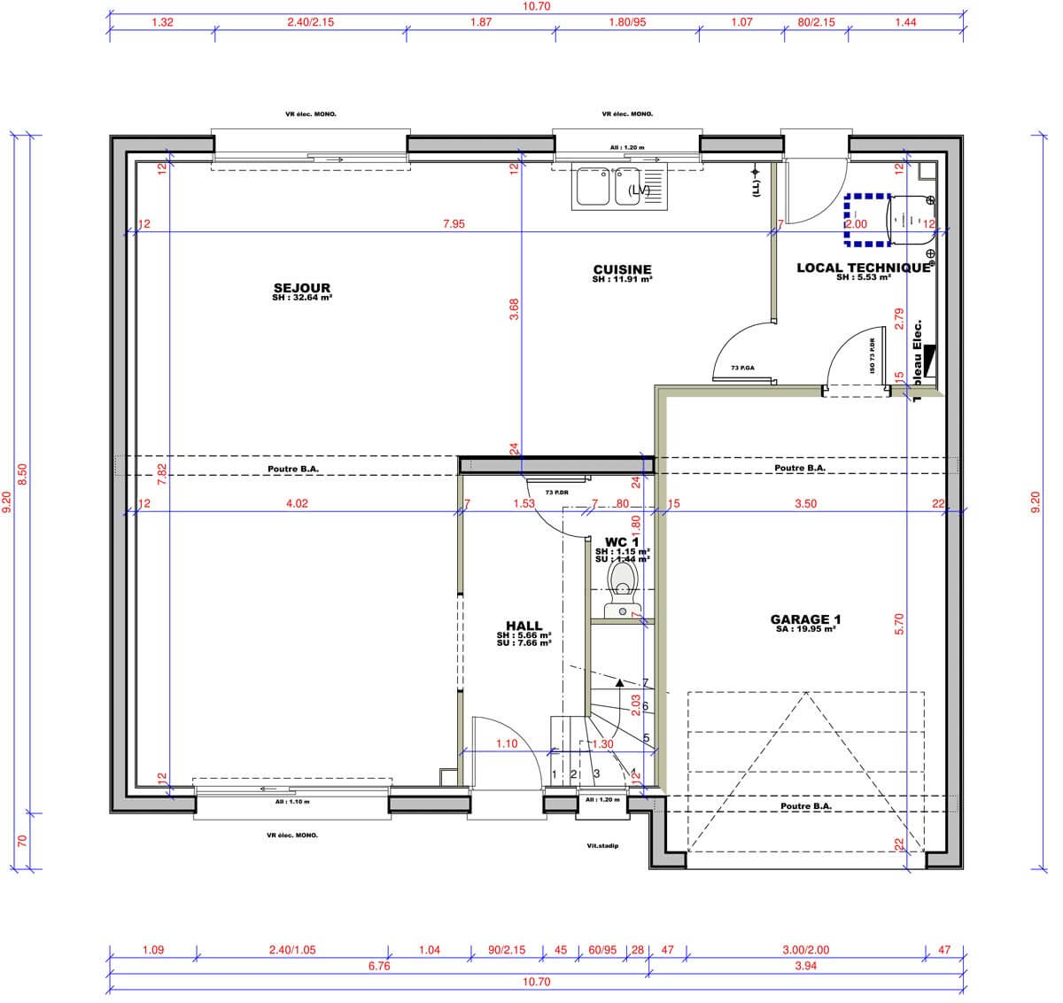 Plan De Maison 4 Chambres Modele Dh 111 Design Habitat