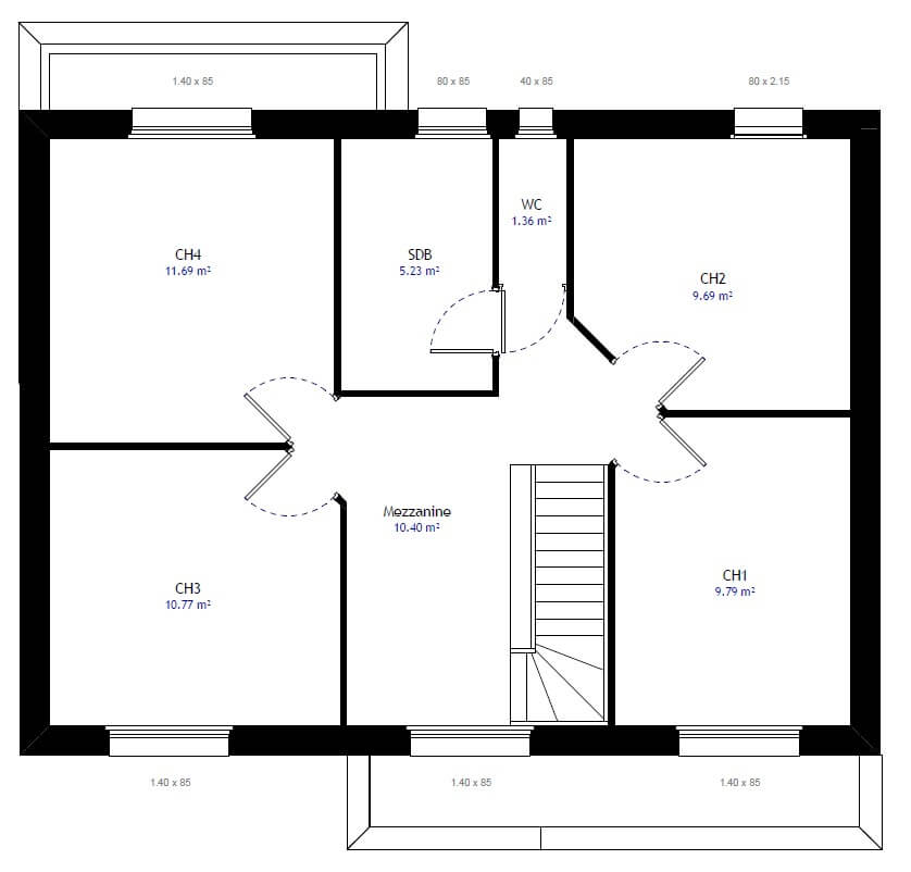 Plan De Maison 4 Chambres Modele Habitat Concept 28