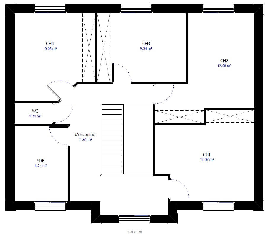 plan de maison 5 chambres
