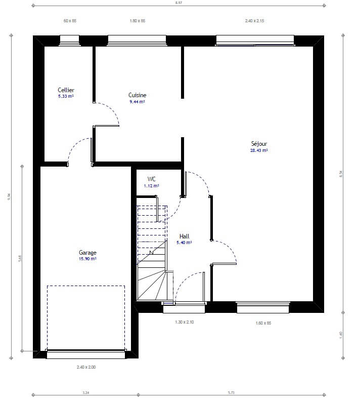 Plan De Maison 3 Chambres Modele Habitat Concept 38